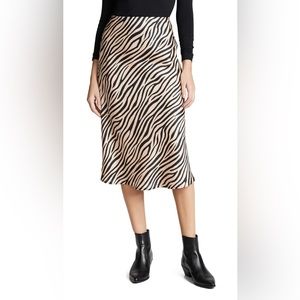 Tiger Print stretch midi skirt